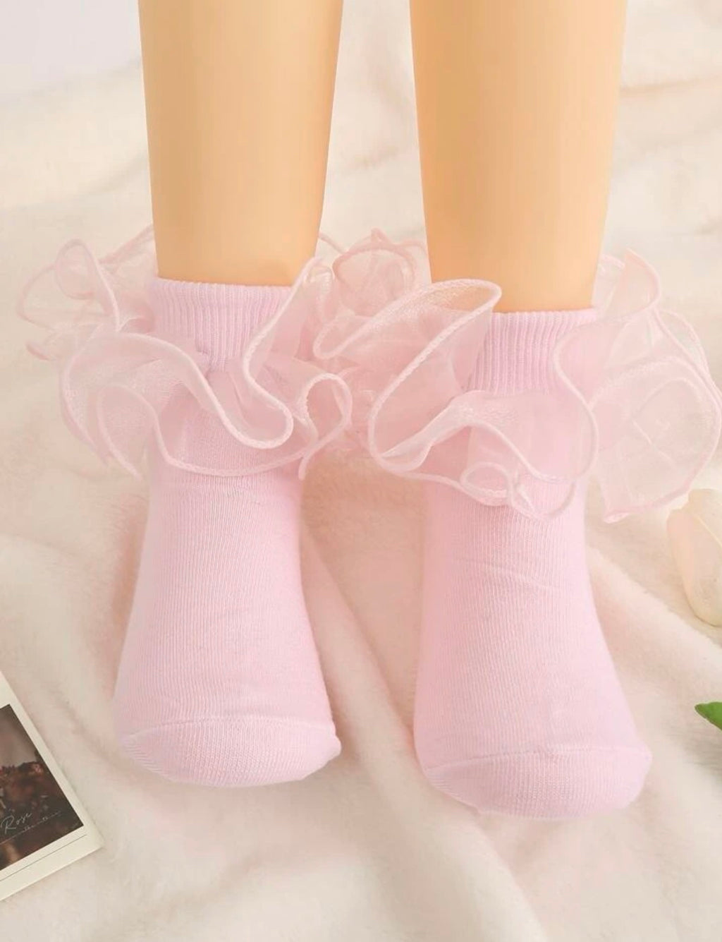 Pink Ruffled Socks