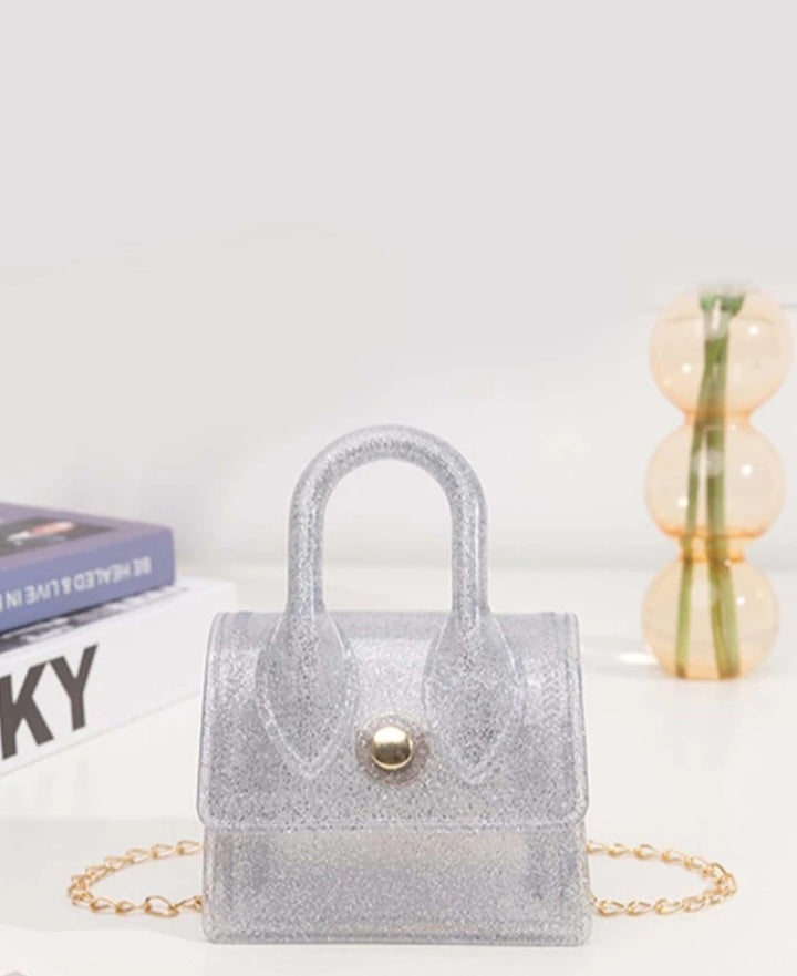 Mini Girls Studded Decor Chain Square Bag