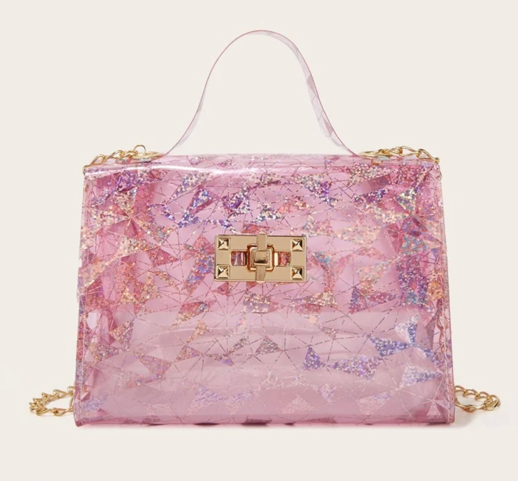 Pink Chain Satchel Purse