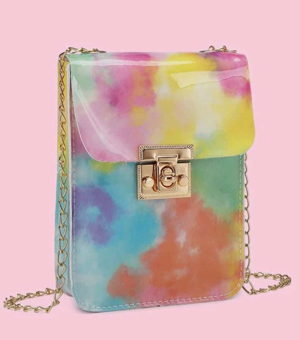 Twist Lock Tye Dye Chain Bag