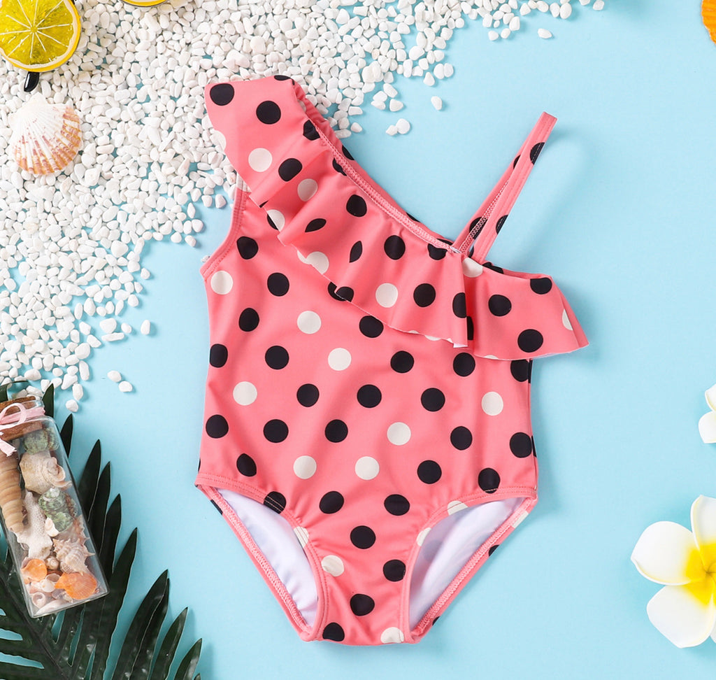 1pc Polka Dot Swimsuit