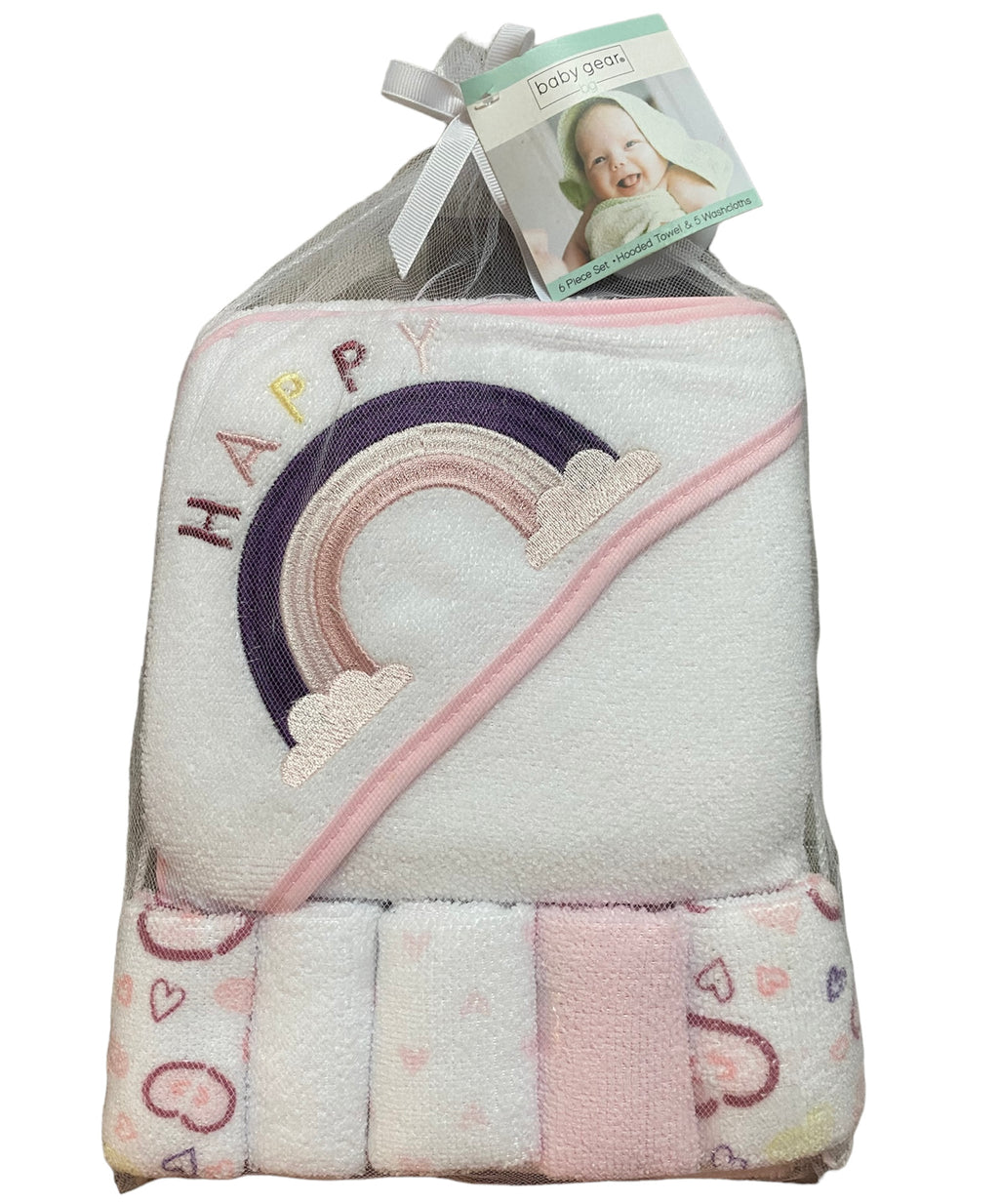 Hooded Towel & 5 Washcloths