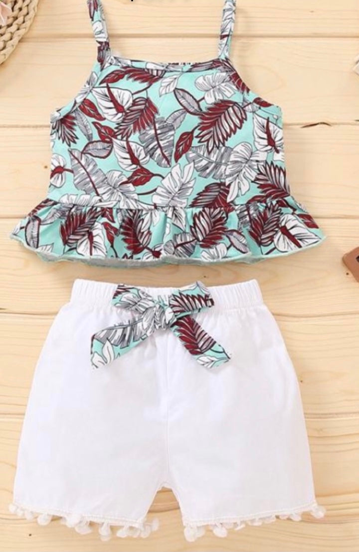 Leaf Print Cami Top & Short