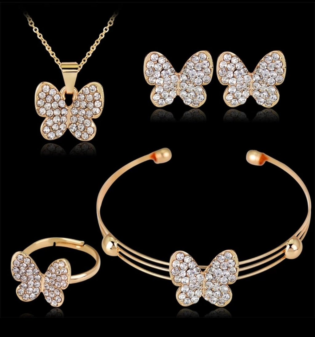 4pc Butterfly Necklace