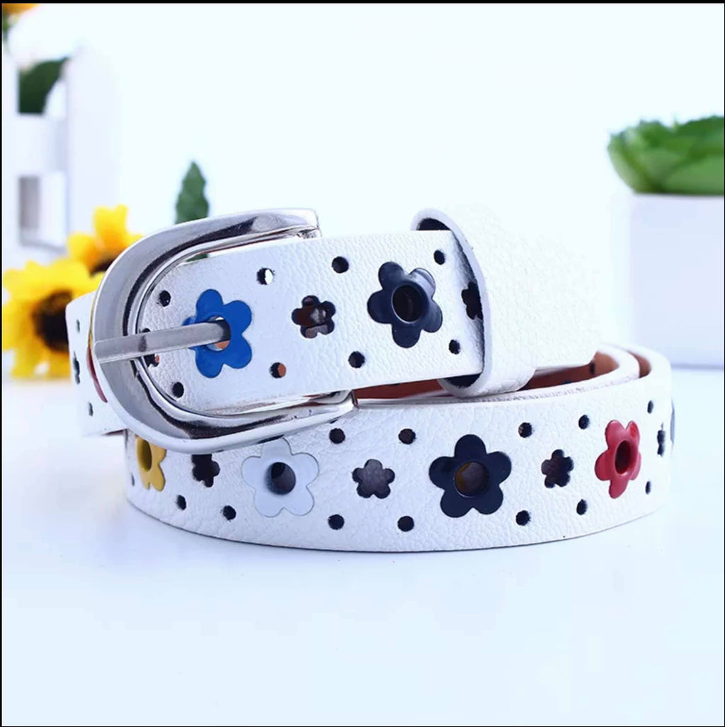 White Flowers Belt